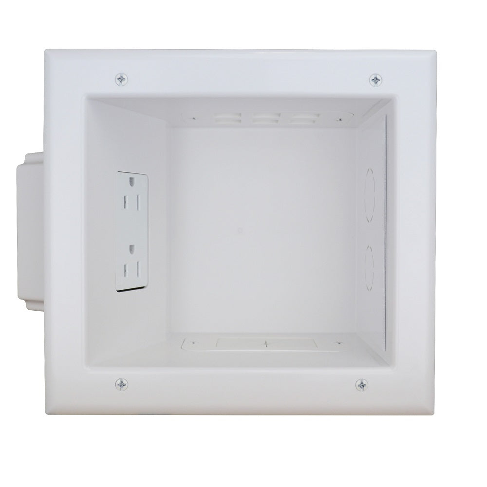 Recessed Media Box II w/ 15 Amp/125 Volt Duplex Receptacle, ETL Recessed Media Box II w/ 15 Amp/125 Volt Duplex Receptacle, ETL
